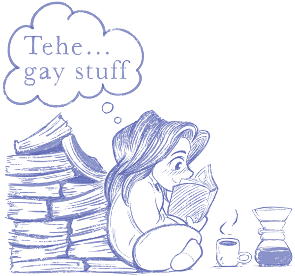 Daniel sitting with books